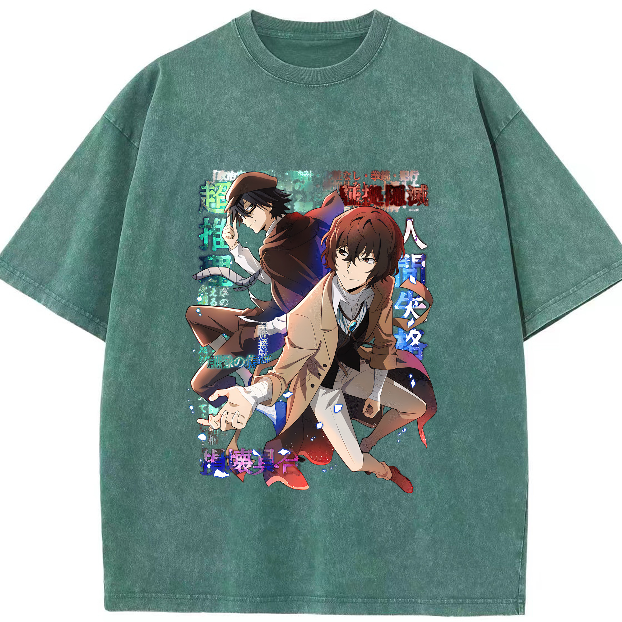 （画像用） 文豪ストレイドッグス Bungo Stray Dogs 綿100% ヴィンテージ風 半袖Tシャツ（フロントプリント）